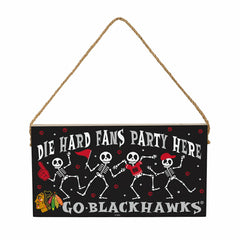 Chicago Blackhawks Halloween Wood Wall Sign, 6x11