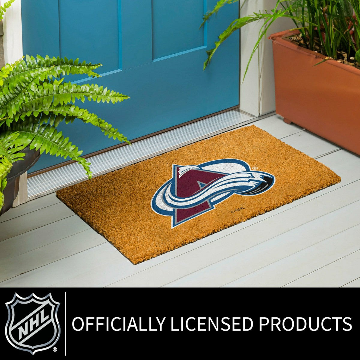 Coir Mat, 16"x28", Colorado Avalanche