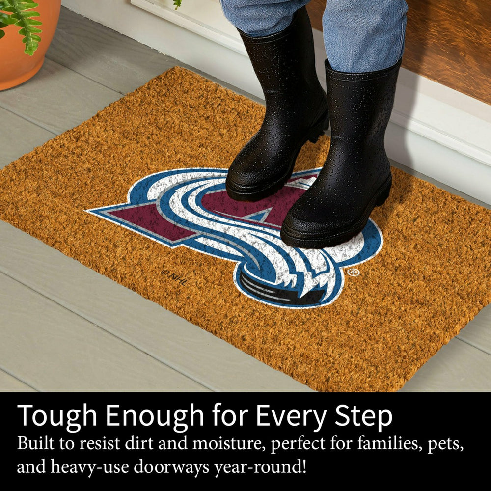 Coir Mat, 16"x28", Colorado Avalanche