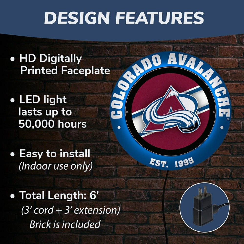Colorado Avalanche, Metal Lite, Round