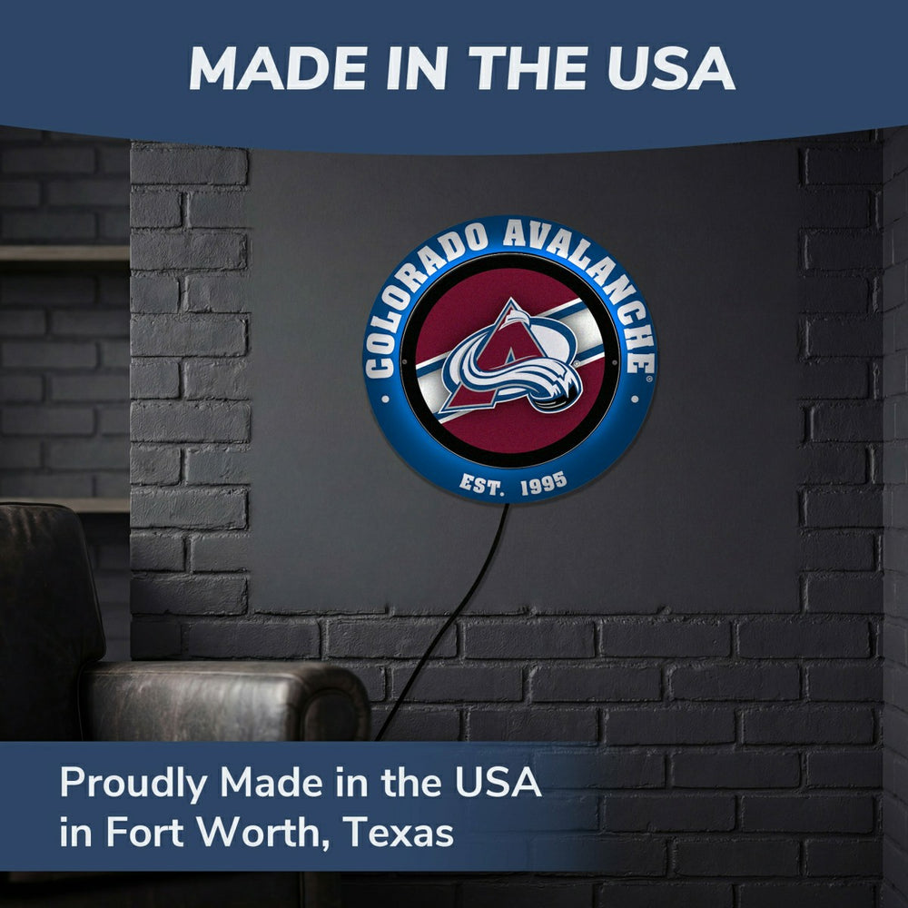 Colorado Avalanche, Metal Lite, Round