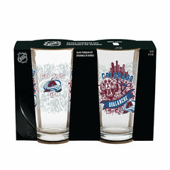 Colorado Avalanche 16oz Glass pint, Set of 2