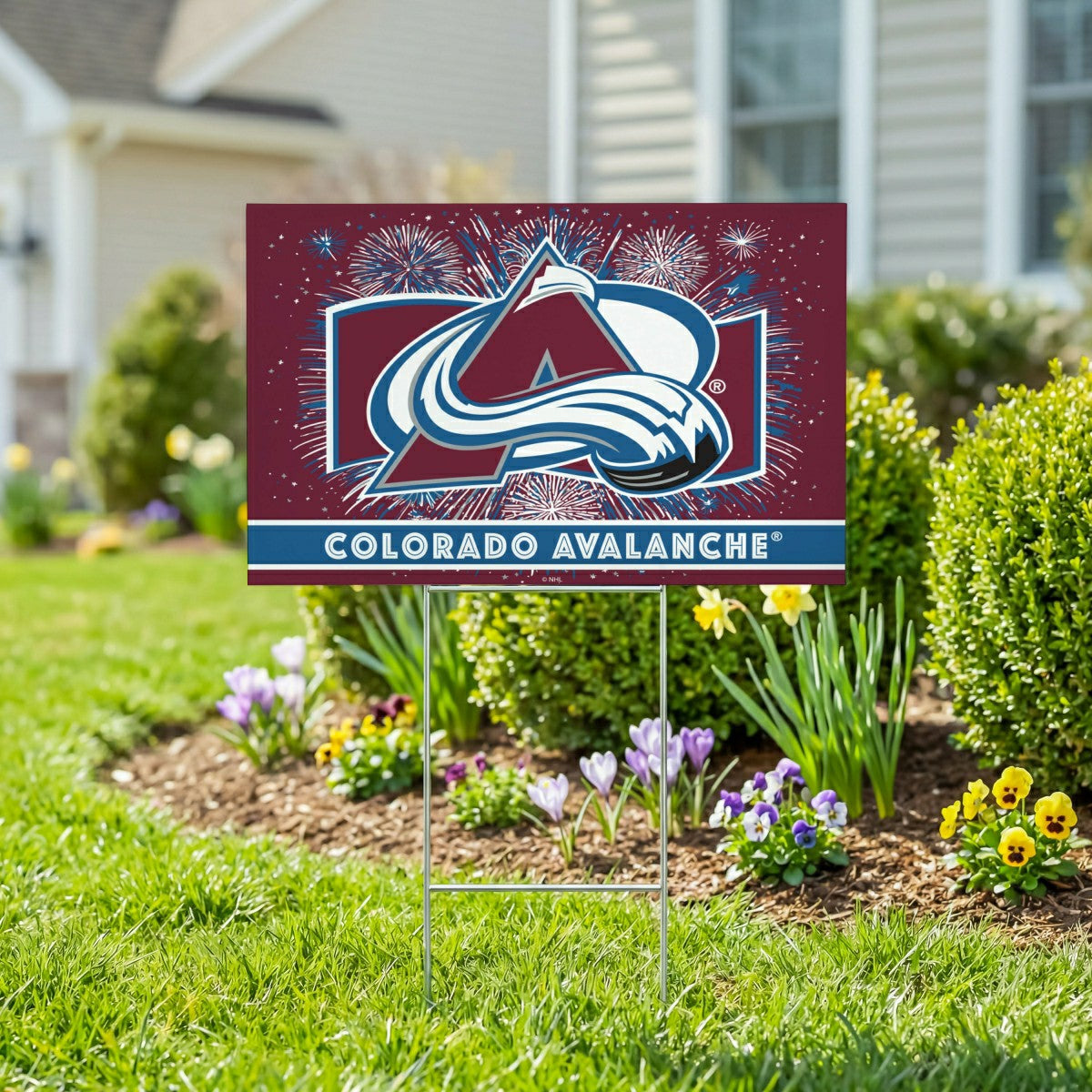 Colorado Avalanche Yard Sign, Patriotic