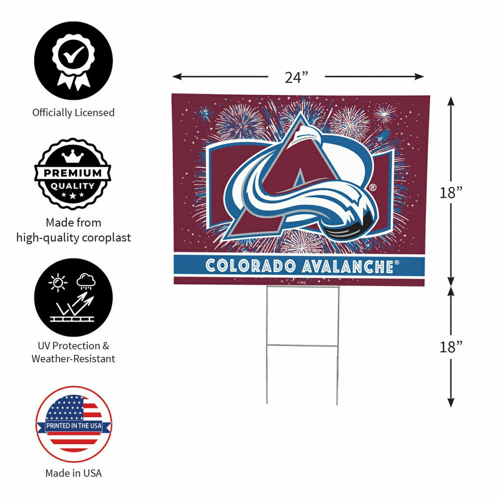 Colorado Avalanche Yard Sign, Patriotic