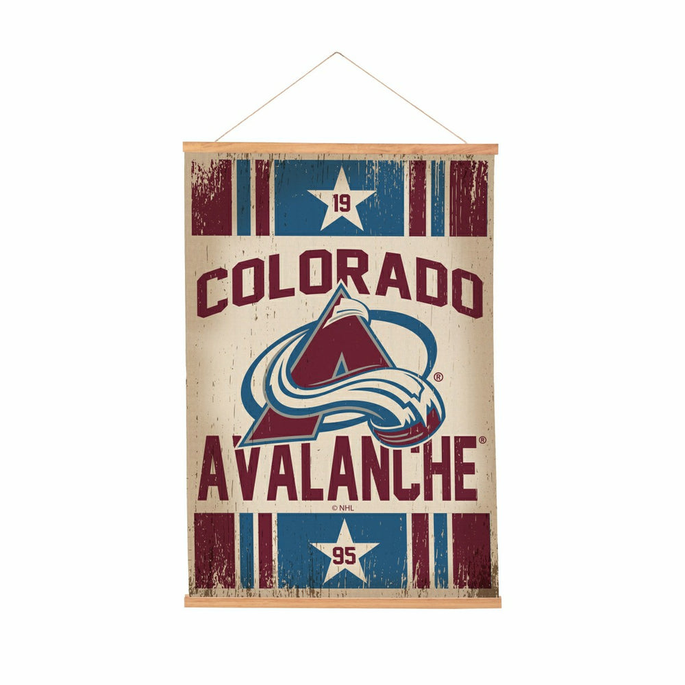 Colorado Avalanche, Canvas Wall Tapestry, Medium, 36x24