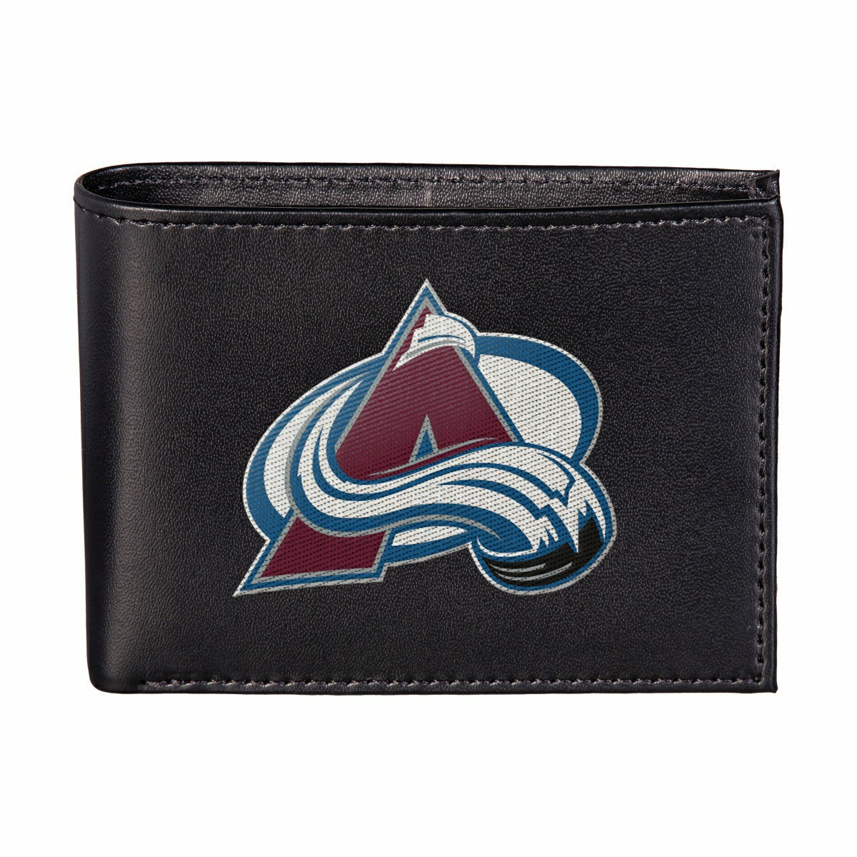 Colorado Avalanche Black Bi-Fold Embroidered Wallet w/ RFID Blocking