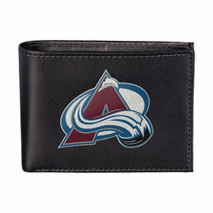 Colorado Avalanche Black Bi-Fold Embroidered Wallet w/ RFID Blocking