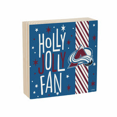 Colorado Avalanche Block, Holiday, 6x6