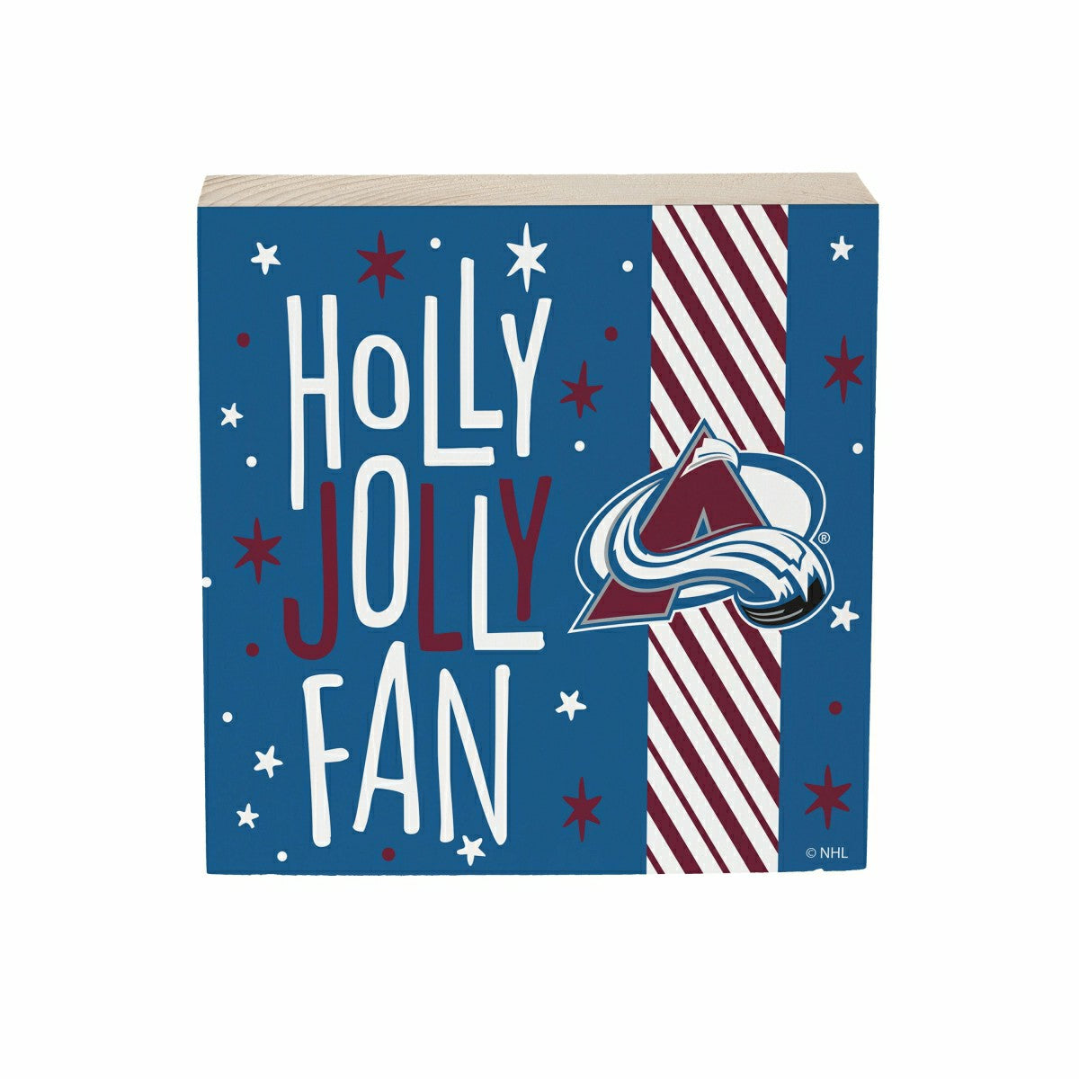 Colorado Avalanche Block, Holiday, 6x6