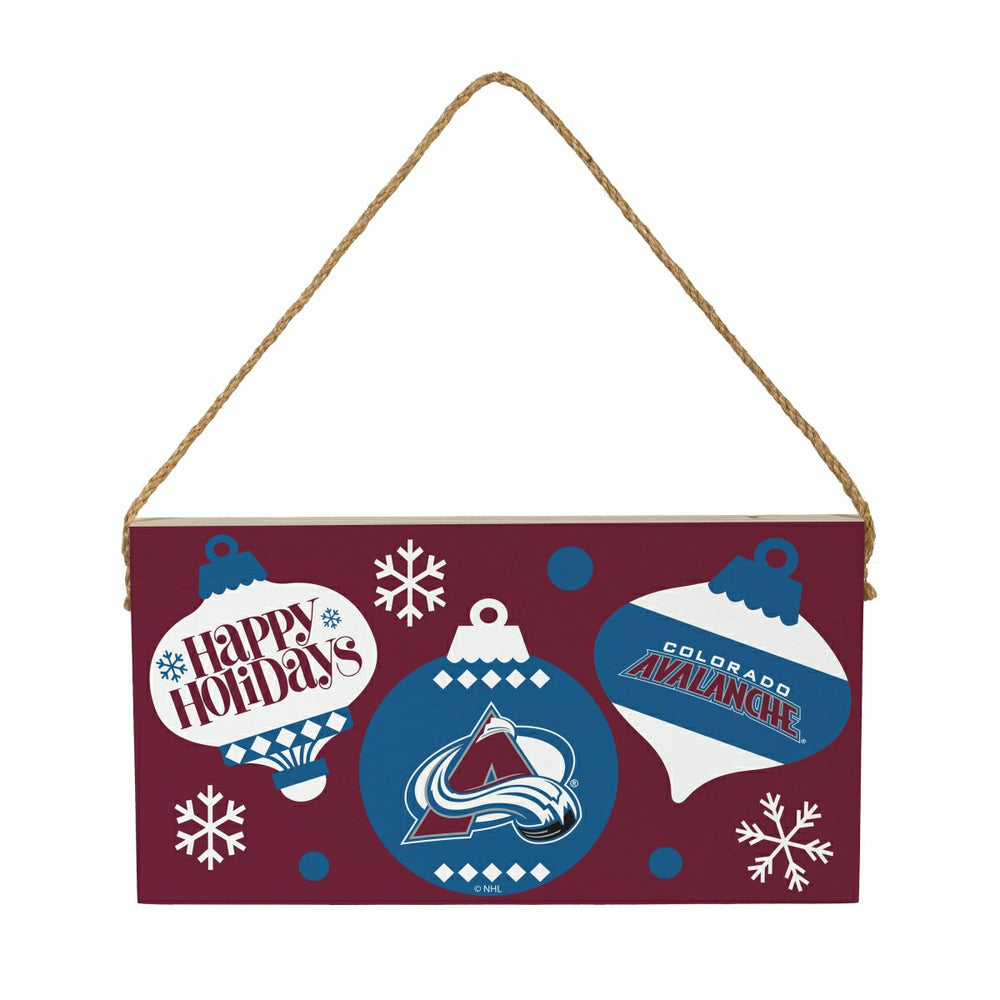 Colorado Avalanche Holiday Wood Wall Sign, 6x11