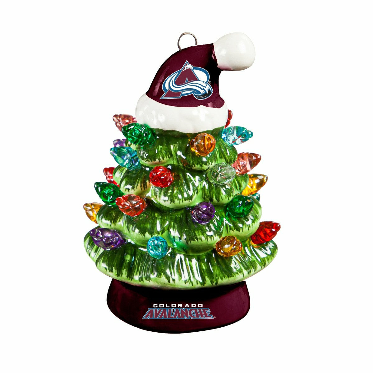 4" Mini LED Tabletop Christmas Tree, Set of 2, Colorado Avalanche