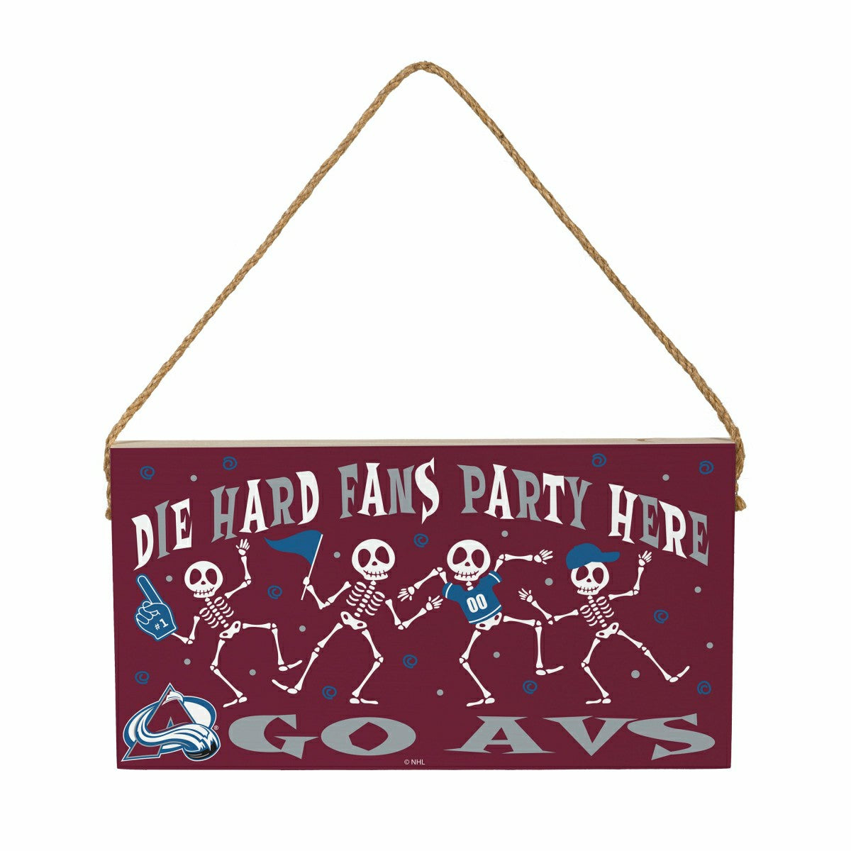 Colorado Avalanche Halloween Wood Wall Sign, 6x11
