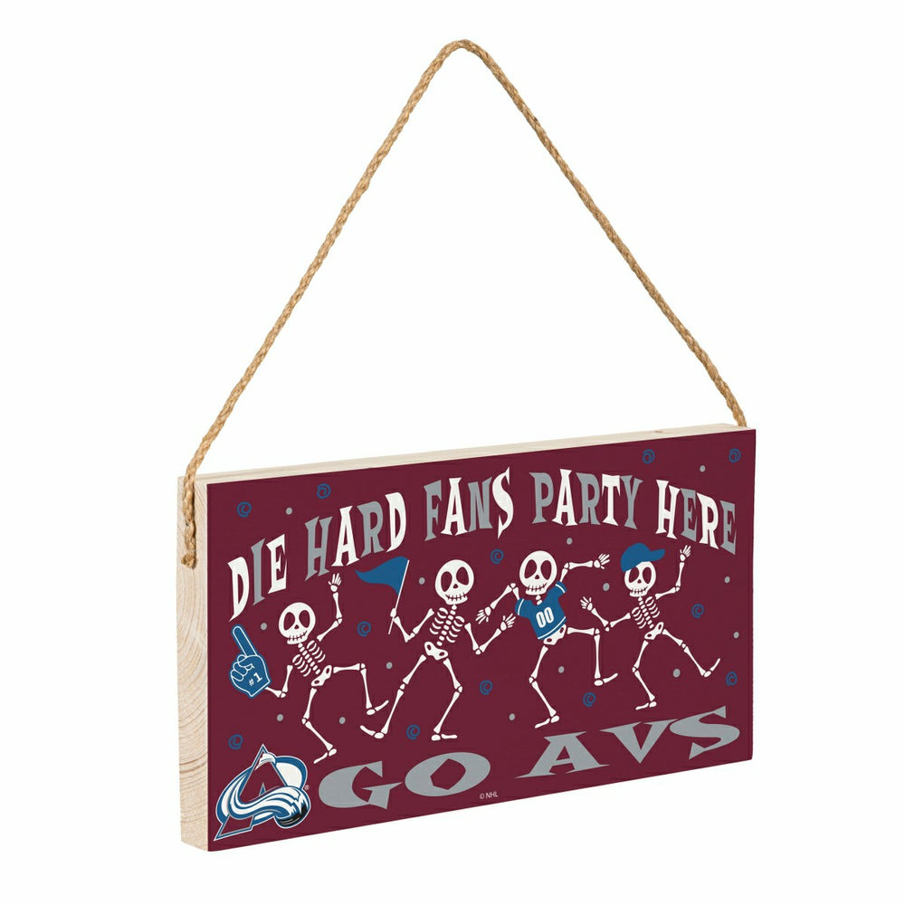 Colorado Avalanche Halloween Wood Wall Sign, 6x11