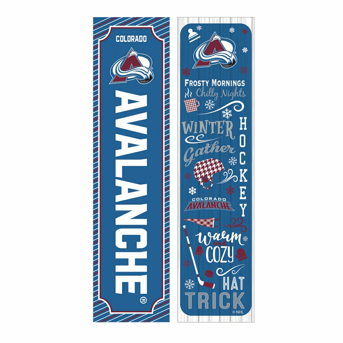 Colorado Avalanche 46" Double Sided Leaner, Winter Seasonal