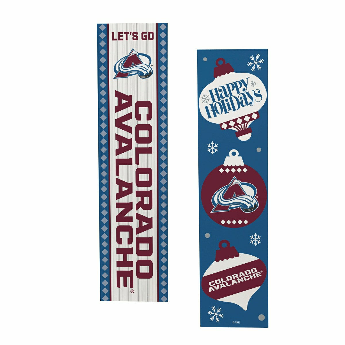 Colorado Avalanche 47" Double Sided Leaner, Christmas