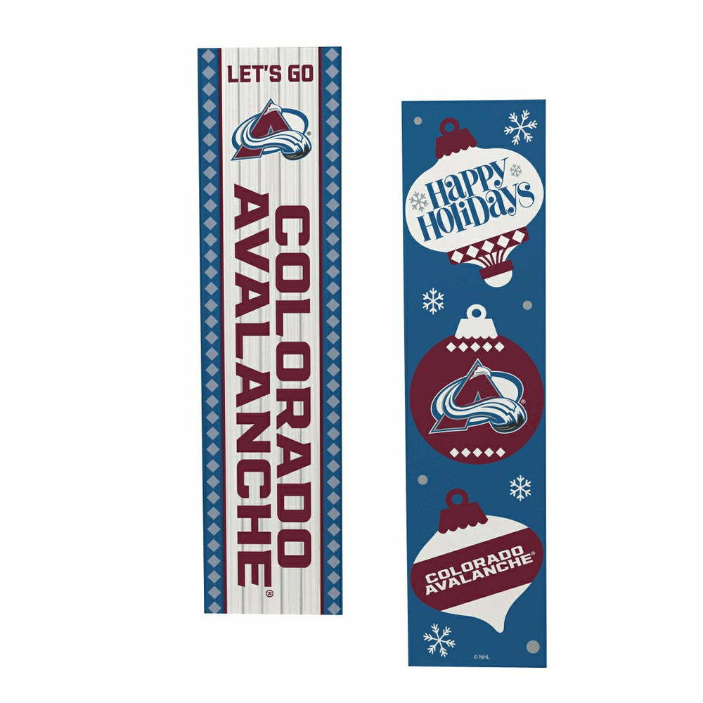 Colorado Avalanche 47" Double Sided Leaner, Christmas