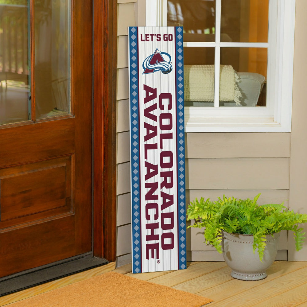 Colorado Avalanche 47" Double Sided Leaner, Christmas