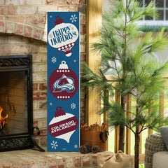 Colorado Avalanche 47" Double Sided Leaner, Christmas
