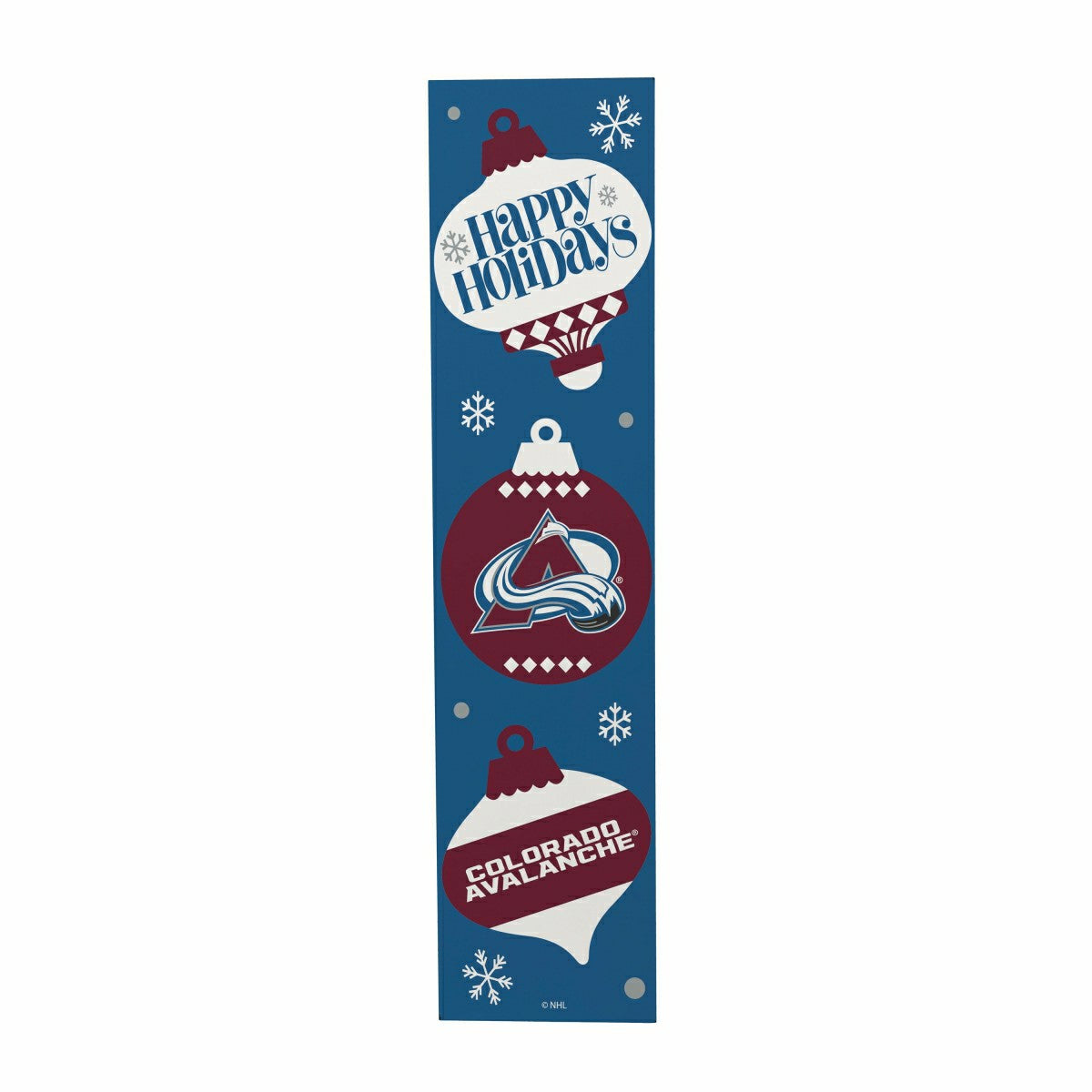 Colorado Avalanche 47" Double Sided Leaner, Christmas