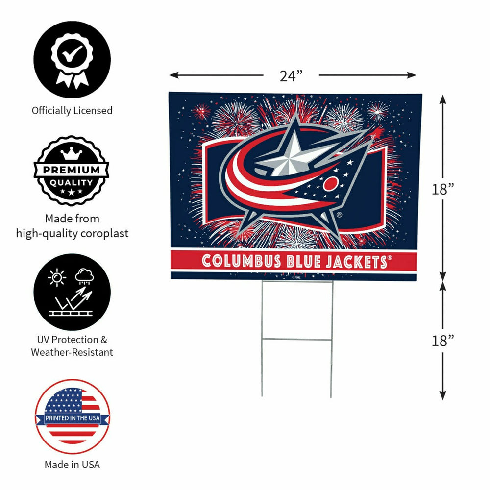 Columbus Blue Jackets Yard Sign, Patriotic