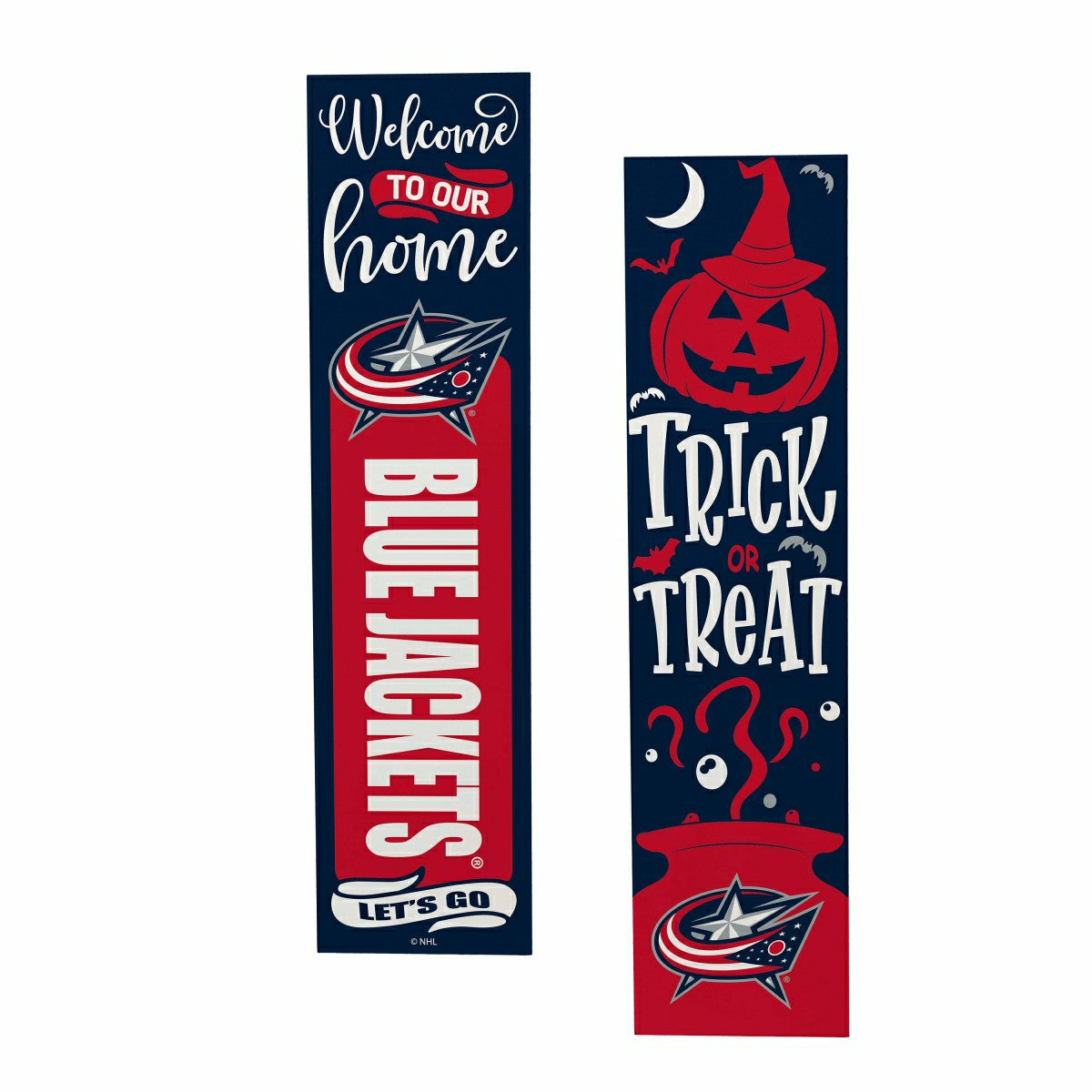Columbus Blue Jackets 47" Double Sided Leaner, Halloween