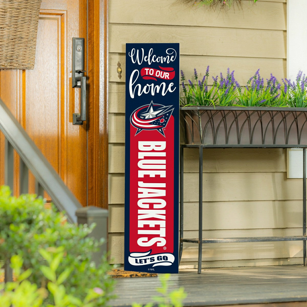Columbus Blue Jackets 47" Double Sided Leaner, Halloween