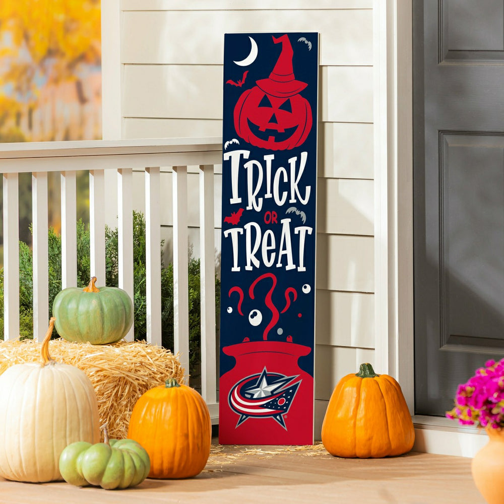 Columbus Blue Jackets 47" Double Sided Leaner, Halloween