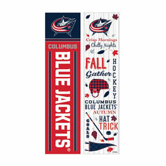 Columbus Blue Jackets 46" Double Sided Leaner, Fall Seasonal
