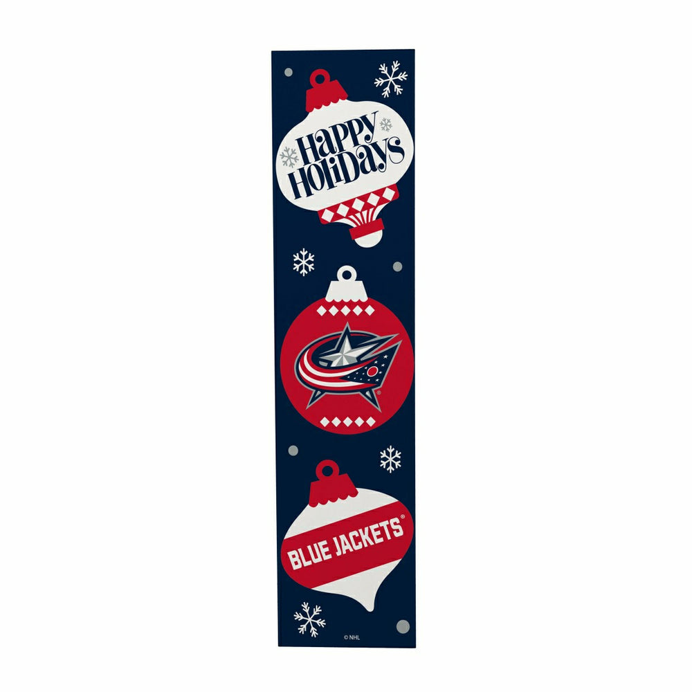 Columbus Blue Jackets 47" Double Sided Leaner, Christmas