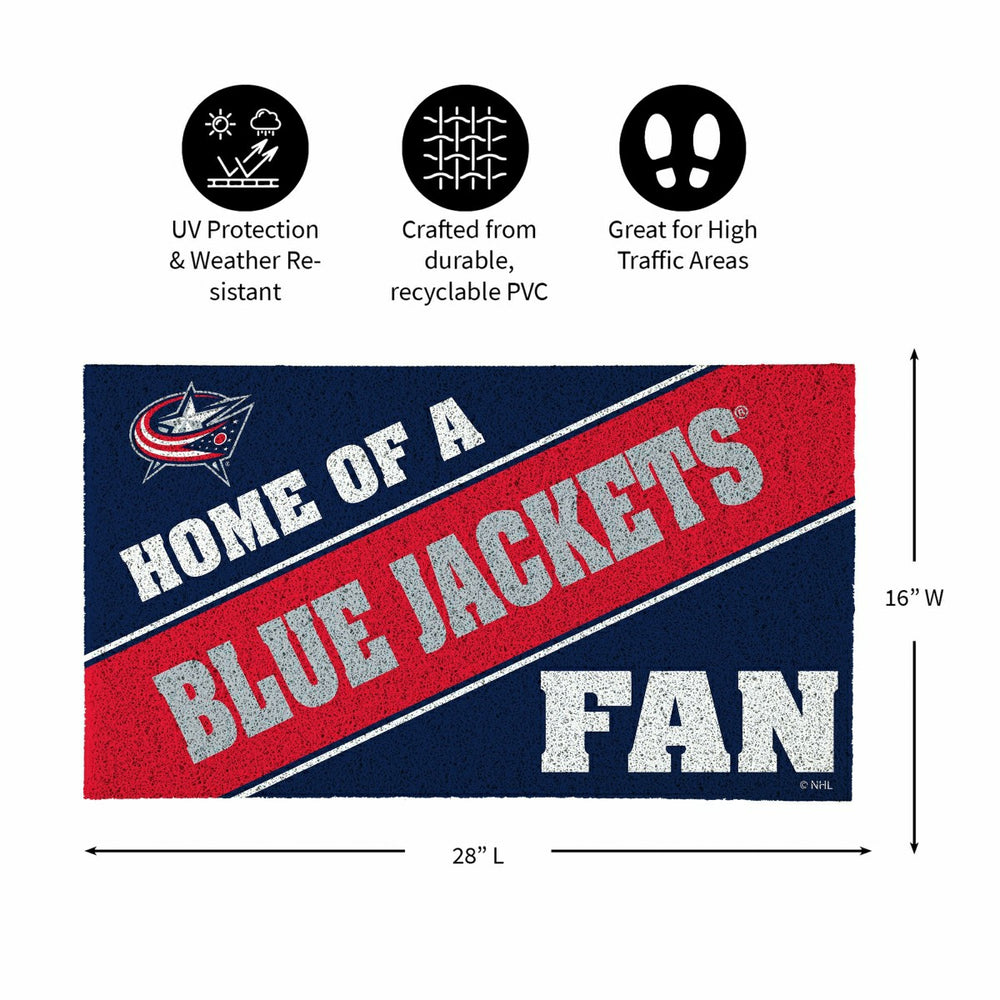 Columbus Blue Jackets, PVC Mat COLOR, Home of a Fan