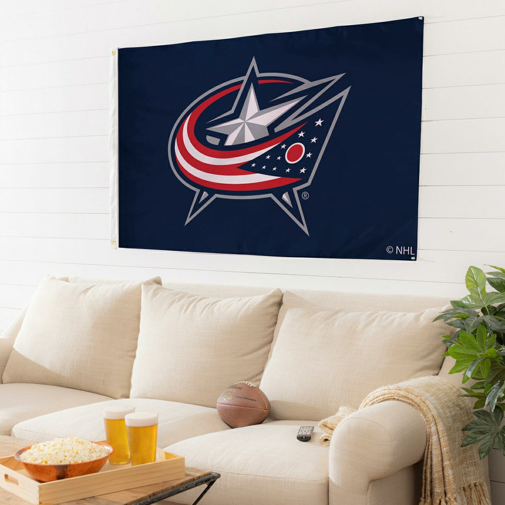 Columbus Blue Jackets Single Sided Flag with 2 Grommets, 3'x5'