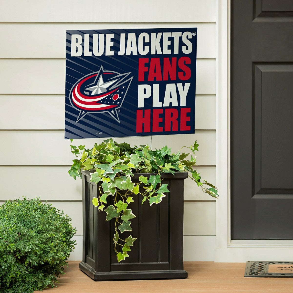 Columbus Blue Jackets Coroplast Yard Sign "Fans Play Here"
