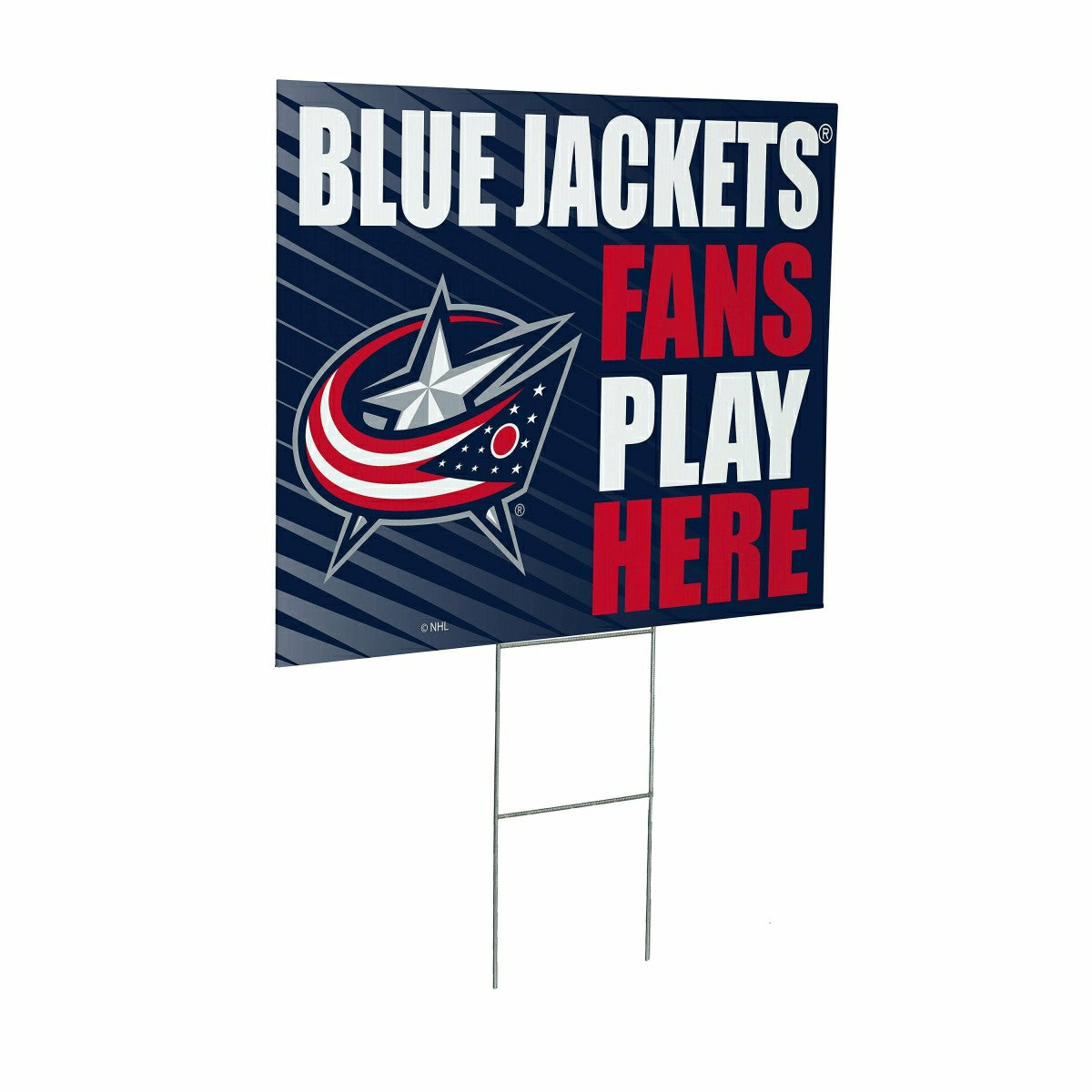 Columbus Blue Jackets Coroplast Yard Sign "Fans Play Here"