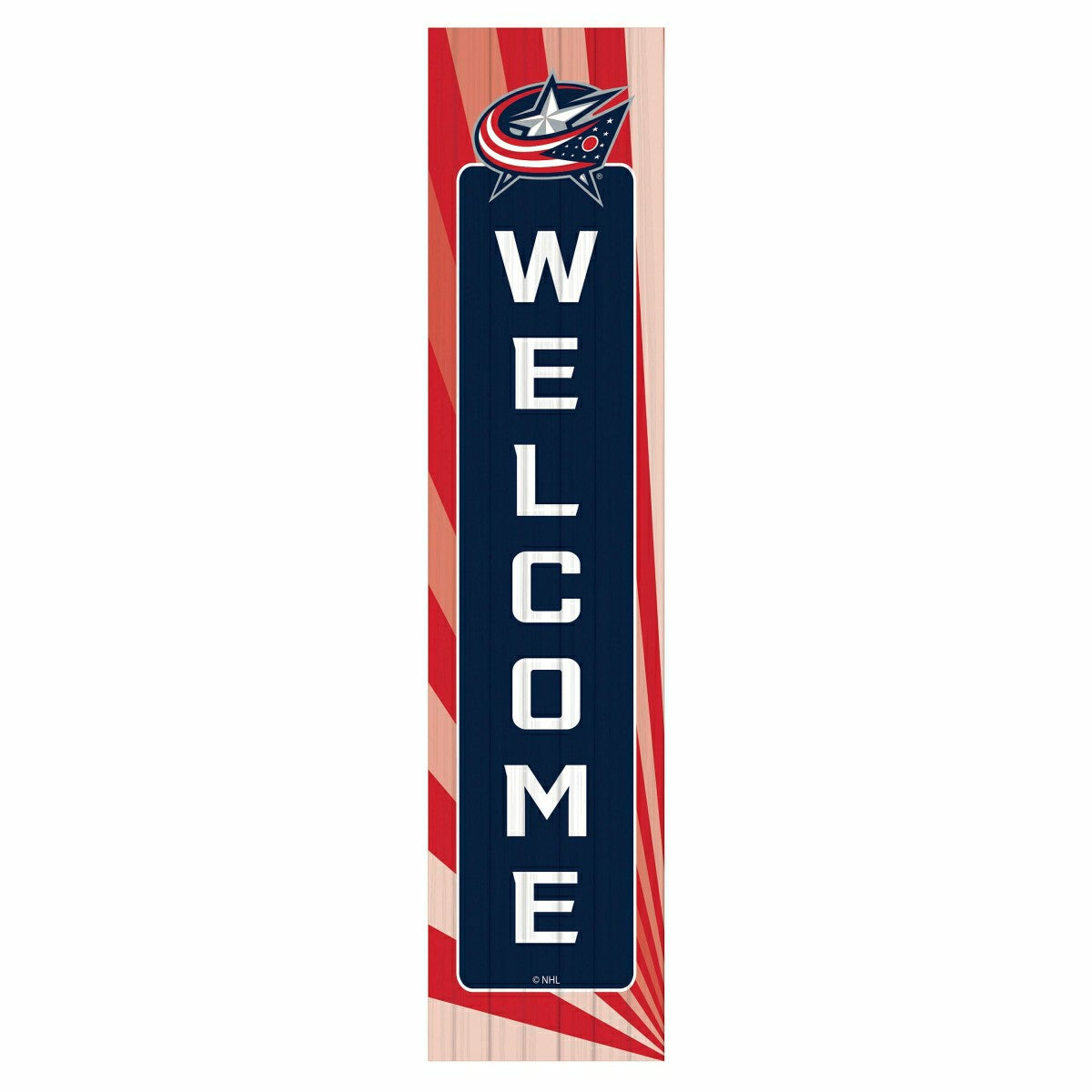 Columbus Blue Jackets Summer Seasonal Single Sided Large Leaner, 46"