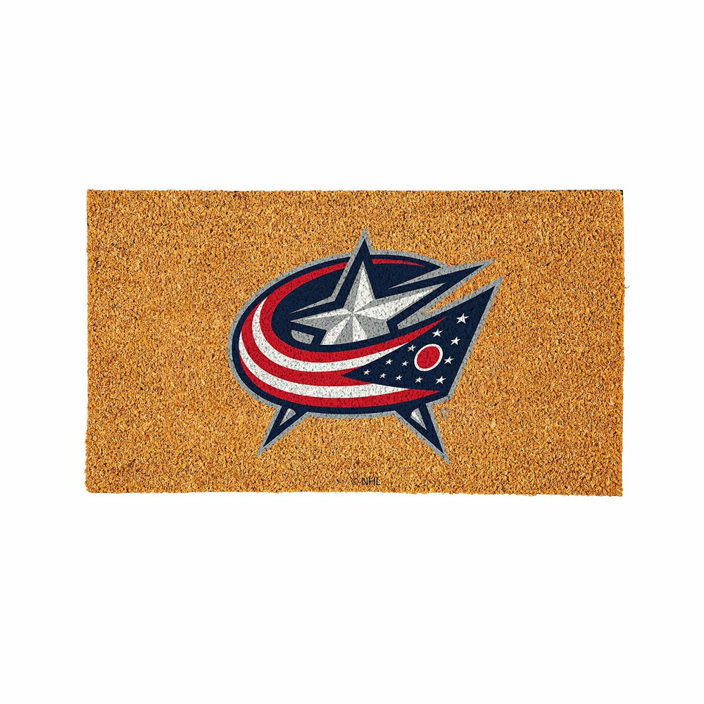 Coir Mat, 16"x28", Columbus Blue Jackets