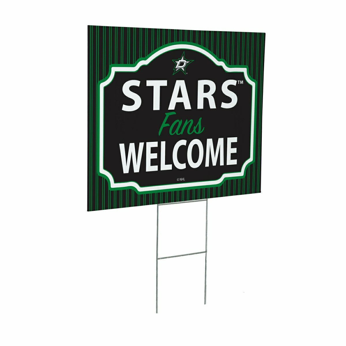Dallas Stars Coroplast Yard Sign, "Fans Welcome"