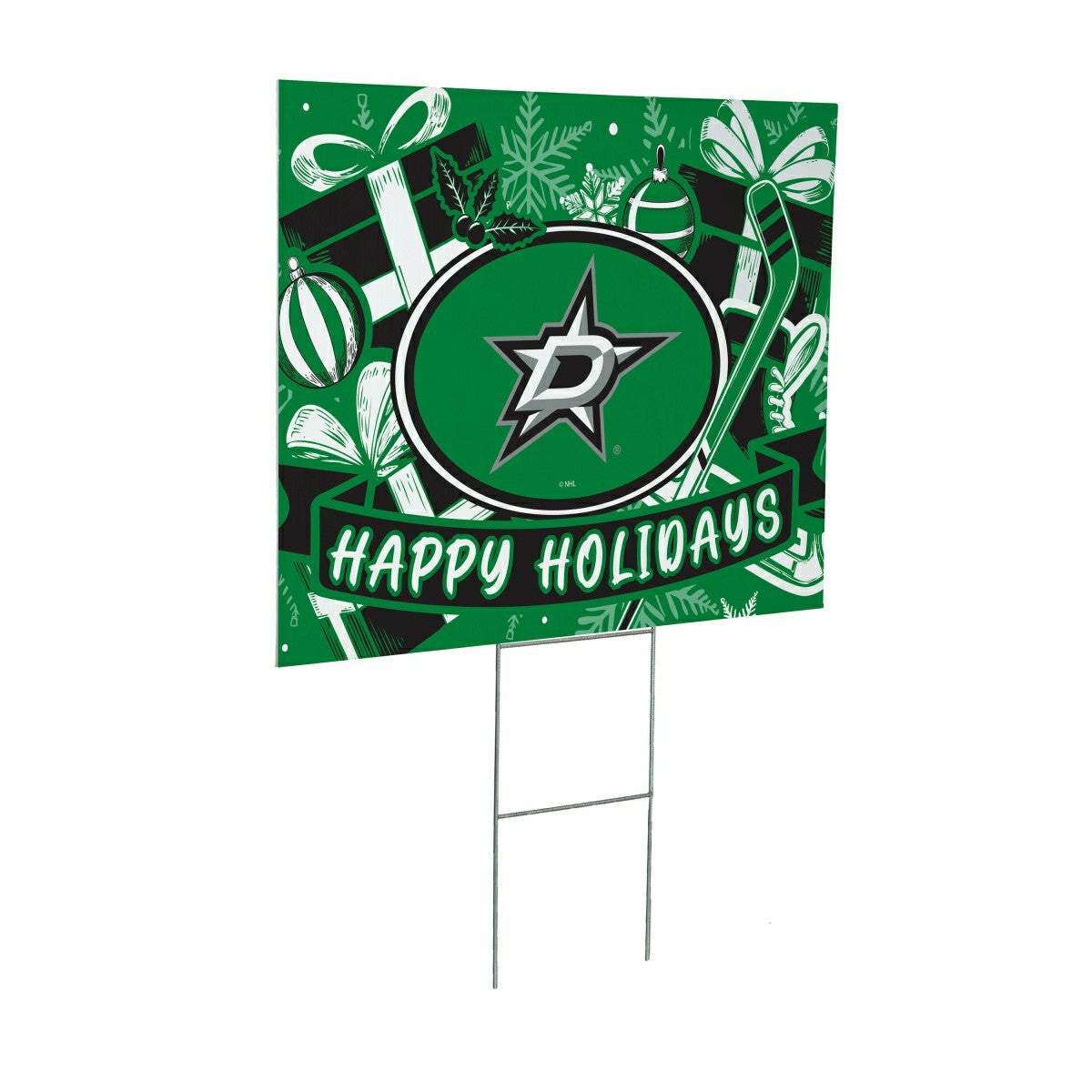 Dallas Stars Yard Sign, Holiday
