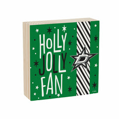 Dallas Stars Block, Holiday, 6x6