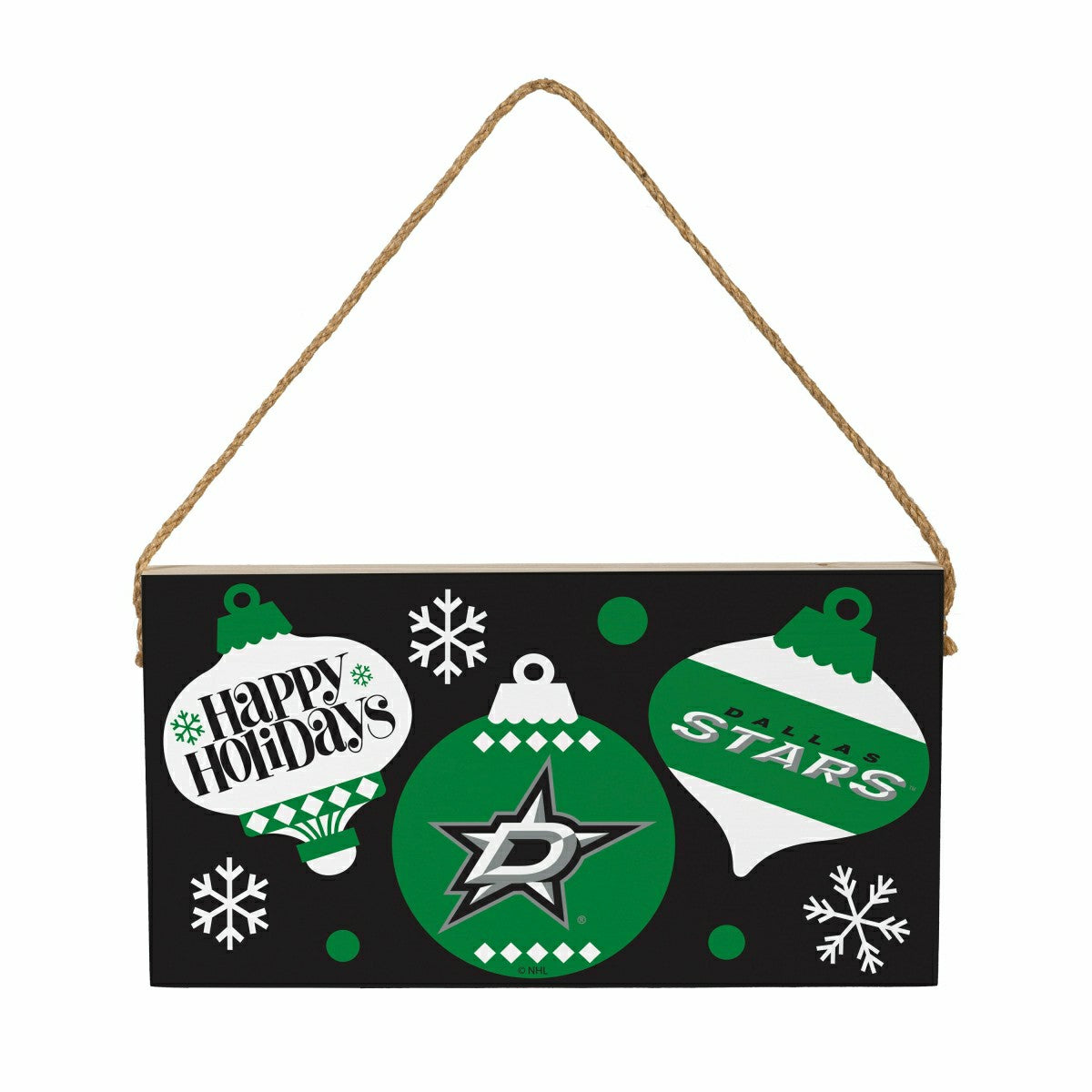 Dallas Stars Holiday Wood Wall Sign, 6x11
