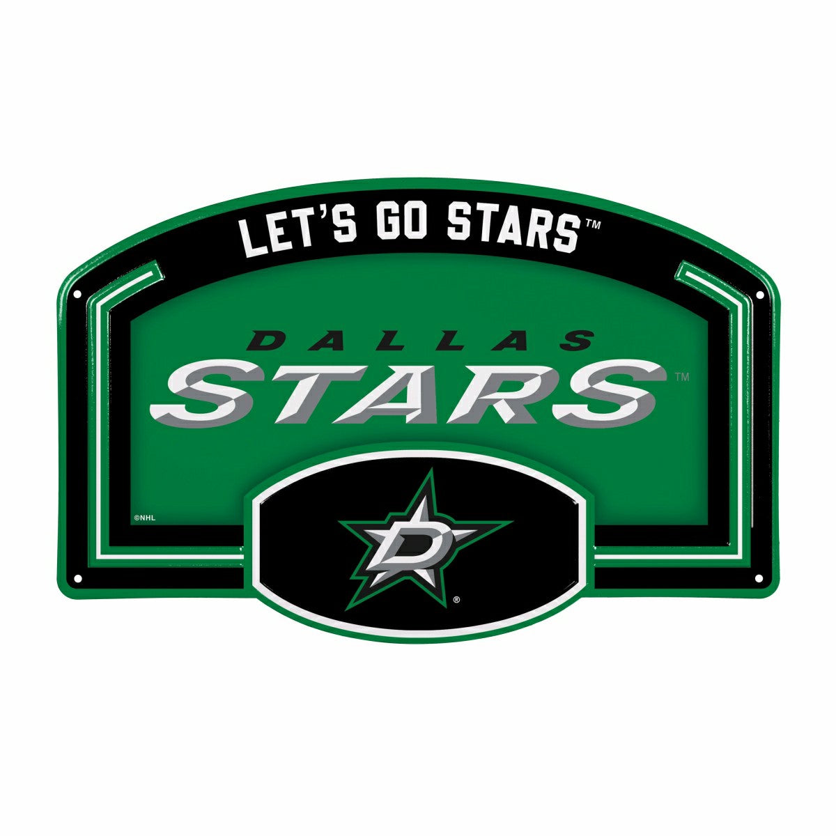 Dallas Stars USA Embossed Steel Wall Sign, 11" x 17"