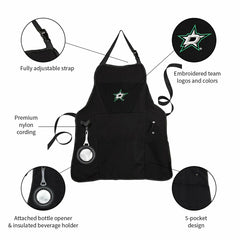 Grill Apron, Black, Dallas Stars