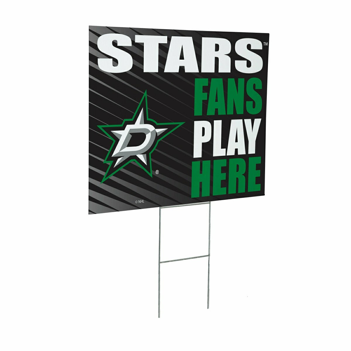 Dallas Stars Coroplast Yard Sign "Fans Play Here"