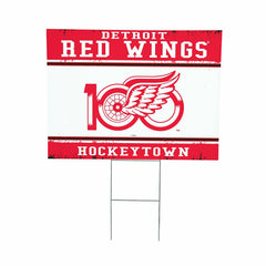 Detroit Red Wings, 100 Anniversary Cororplast Yard Sign