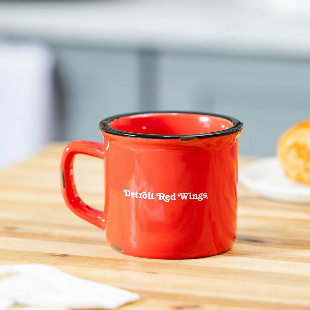 Detroit Red Wings Ceramic Camp Cup with Enamel Finish, 14oz