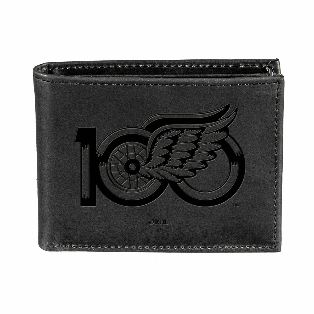 Detroit Red Wings, 100 Anniversary Wallet, Bi-fold, Black