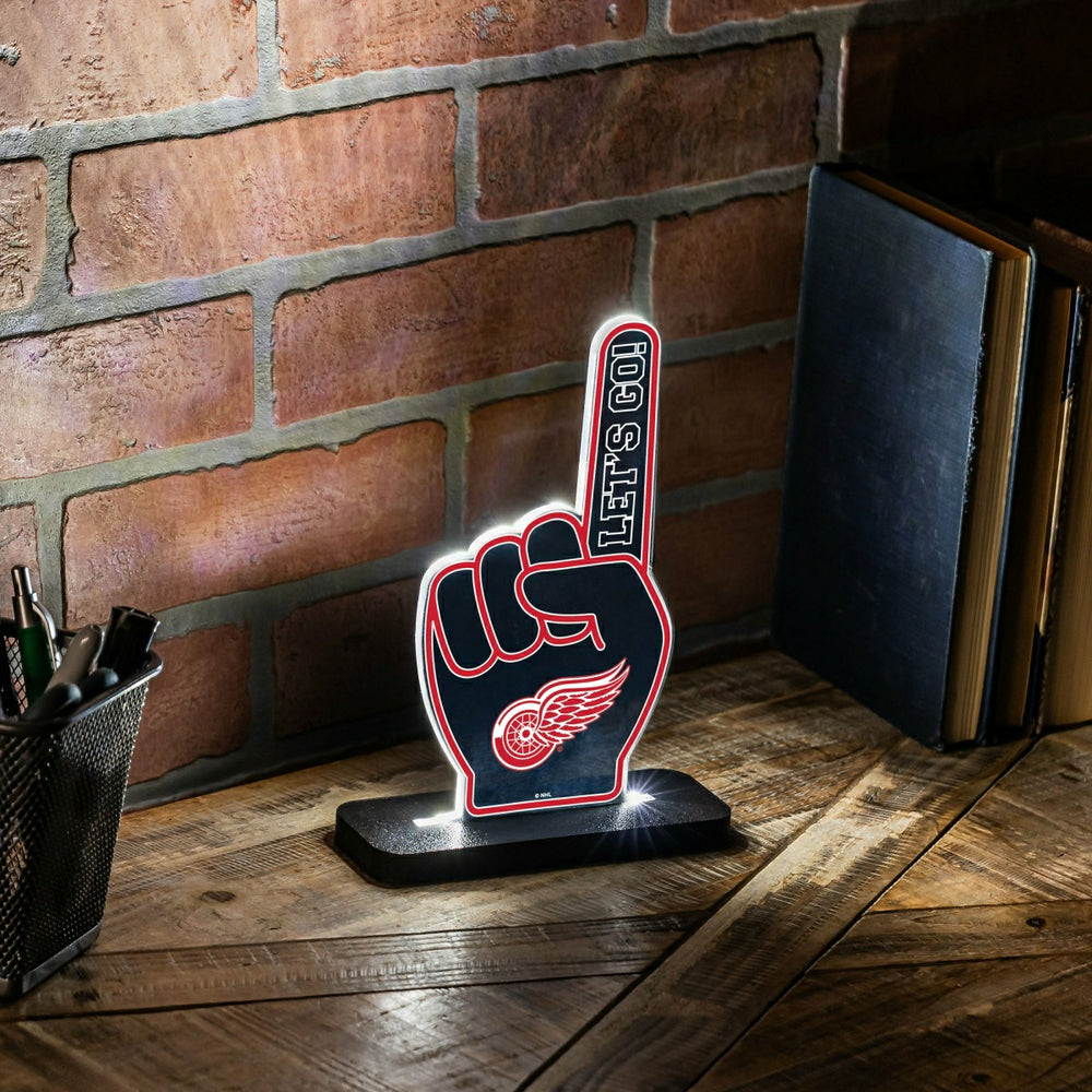 Detroit Red Wings Hockey Foam Finger Desklite LED Decor