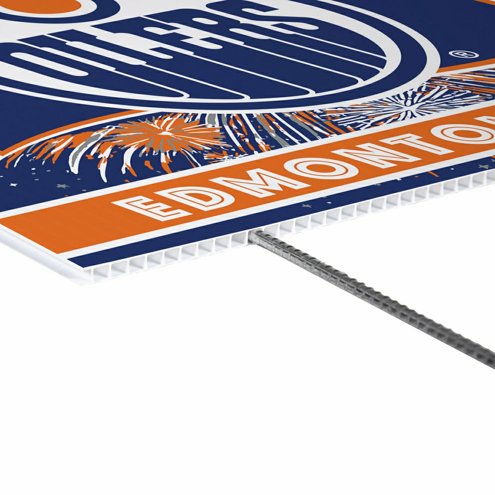 Edmonton Oilers Yard Sign, Patriotic
