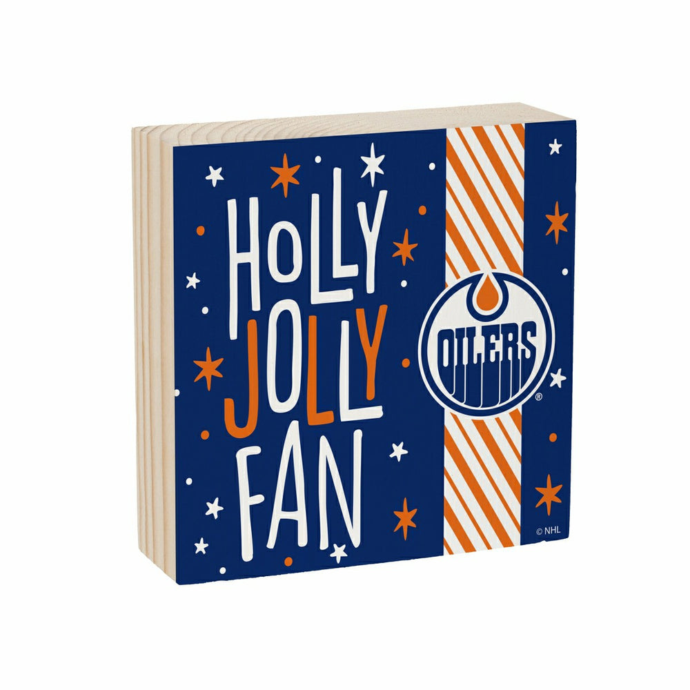 Edmonton Oilers Block, Holiday, 6x6