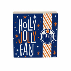 Edmonton Oilers Block, Holiday, 6x6