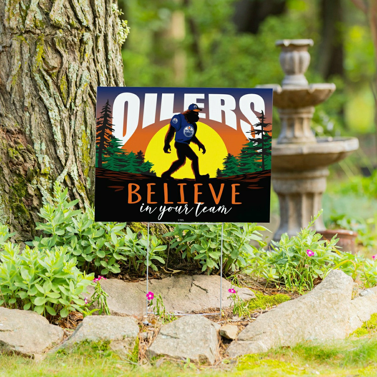 Edmonton Oilers Yard Sign, Bigfoot
